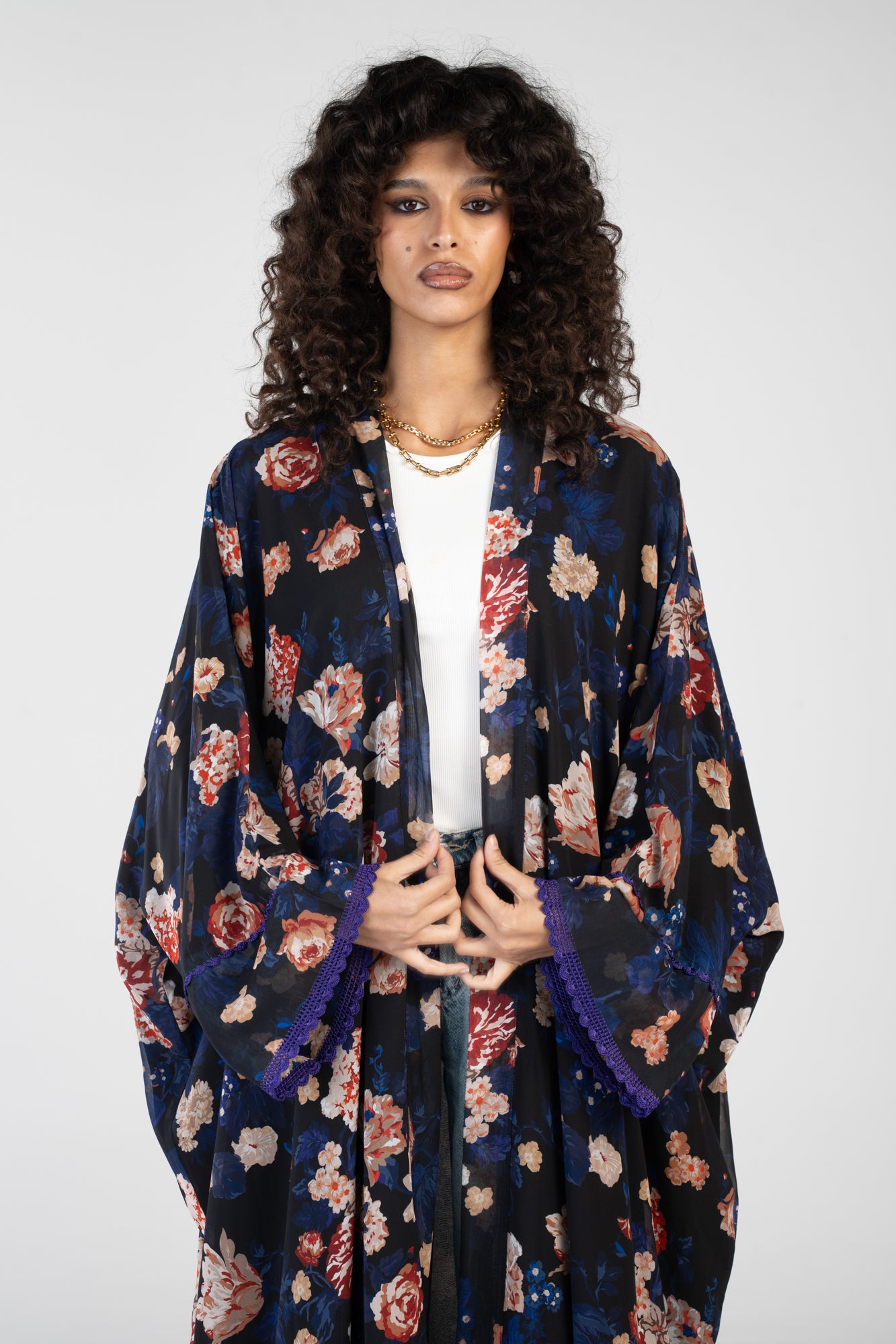 Crochet chiffon- purble