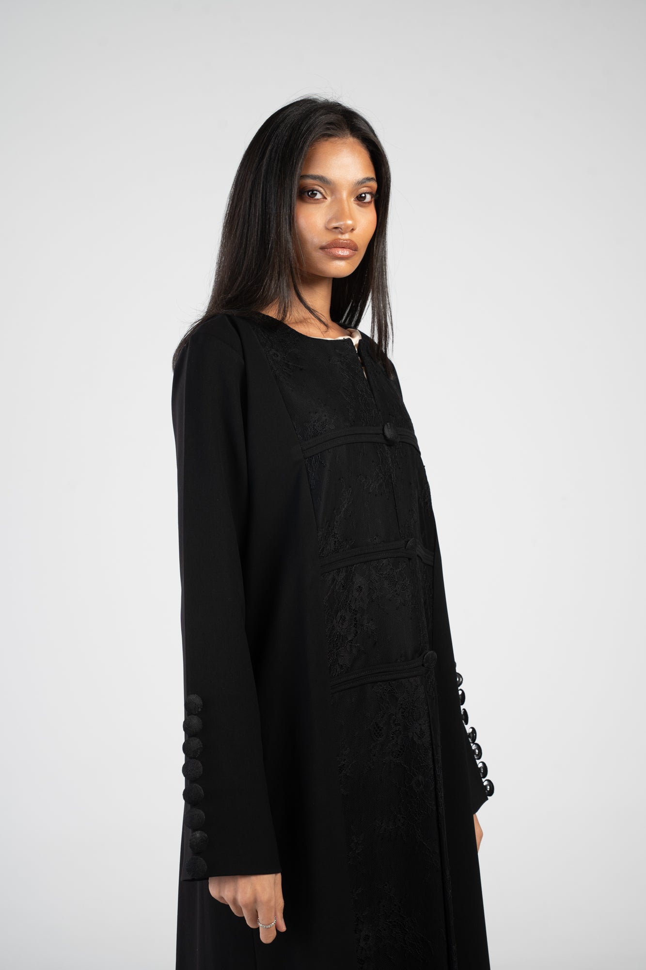 Button lace - black