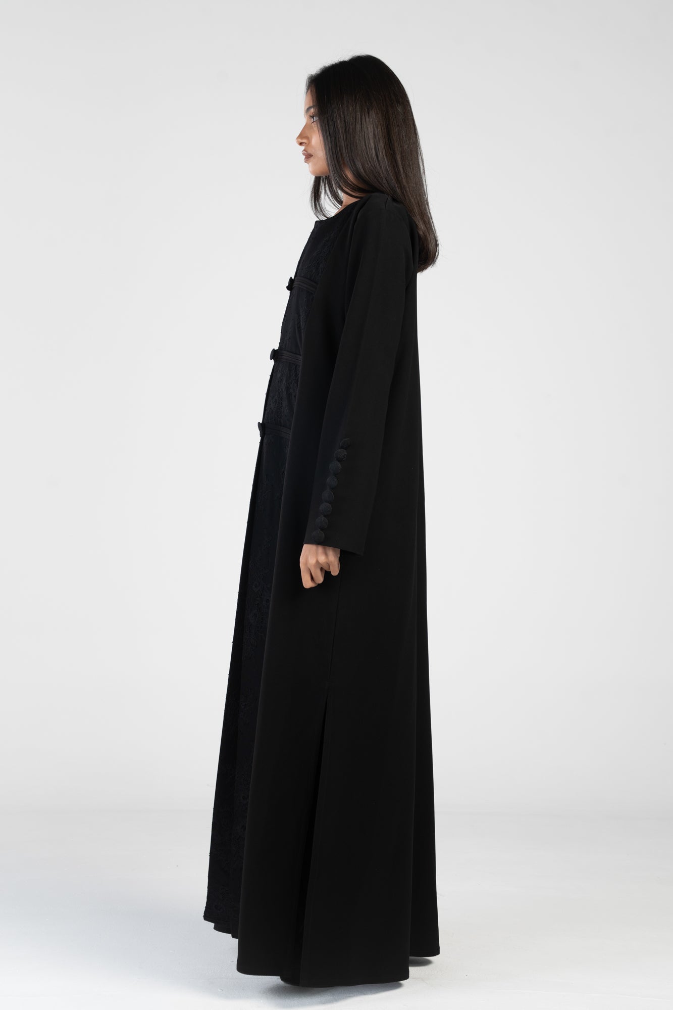 Button lace - black