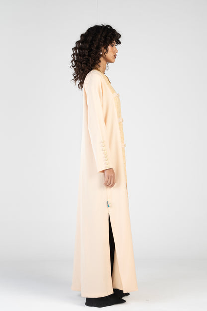 Button lace - butter yellow