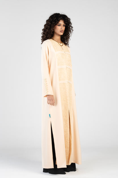 Button lace - butter yellow